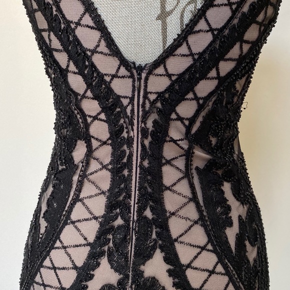 🇫🇷Molly Bracken Black Bead Gatsby Cocktail Dress - Picture 5 of 7